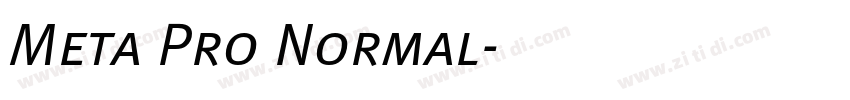 Meta Pro Normal字体转换